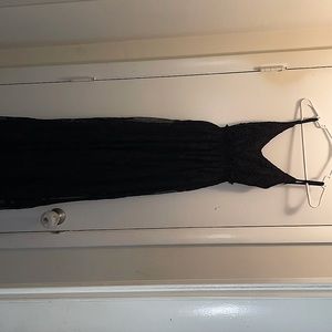 Black lace floor length dress